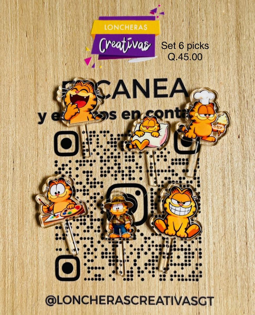 Picks acrílicos Garfield
