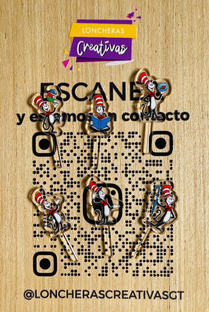 Picks acrílicos El Gato con Sombrero