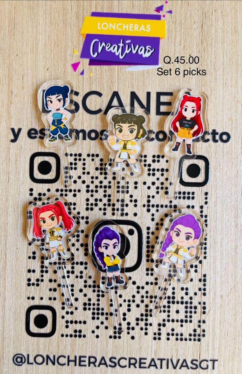 Picks acrílicos Princesas