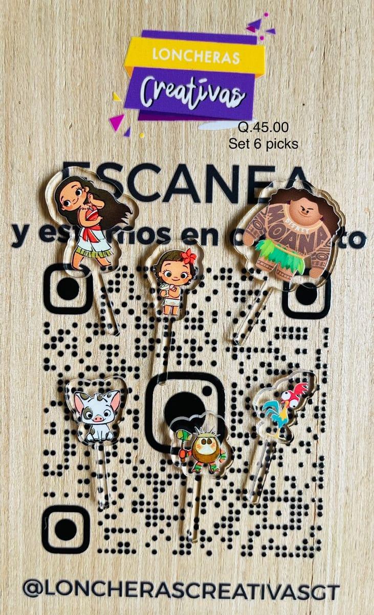 Picks acrílicos Moana