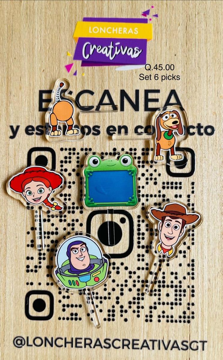 Picks acrílicos Toy Story
