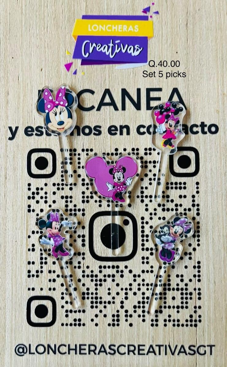 Picks acrílicos Minnie