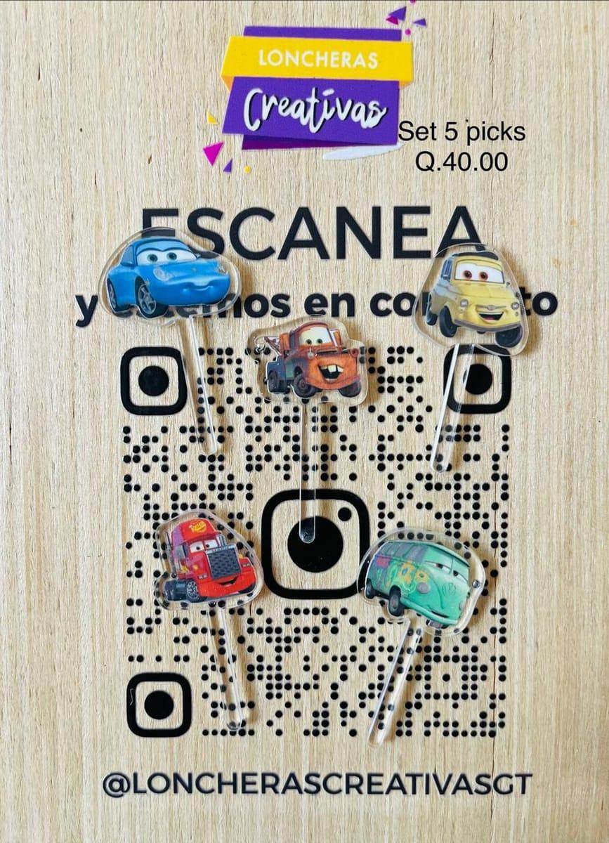 Picks acrílicos Cars 2