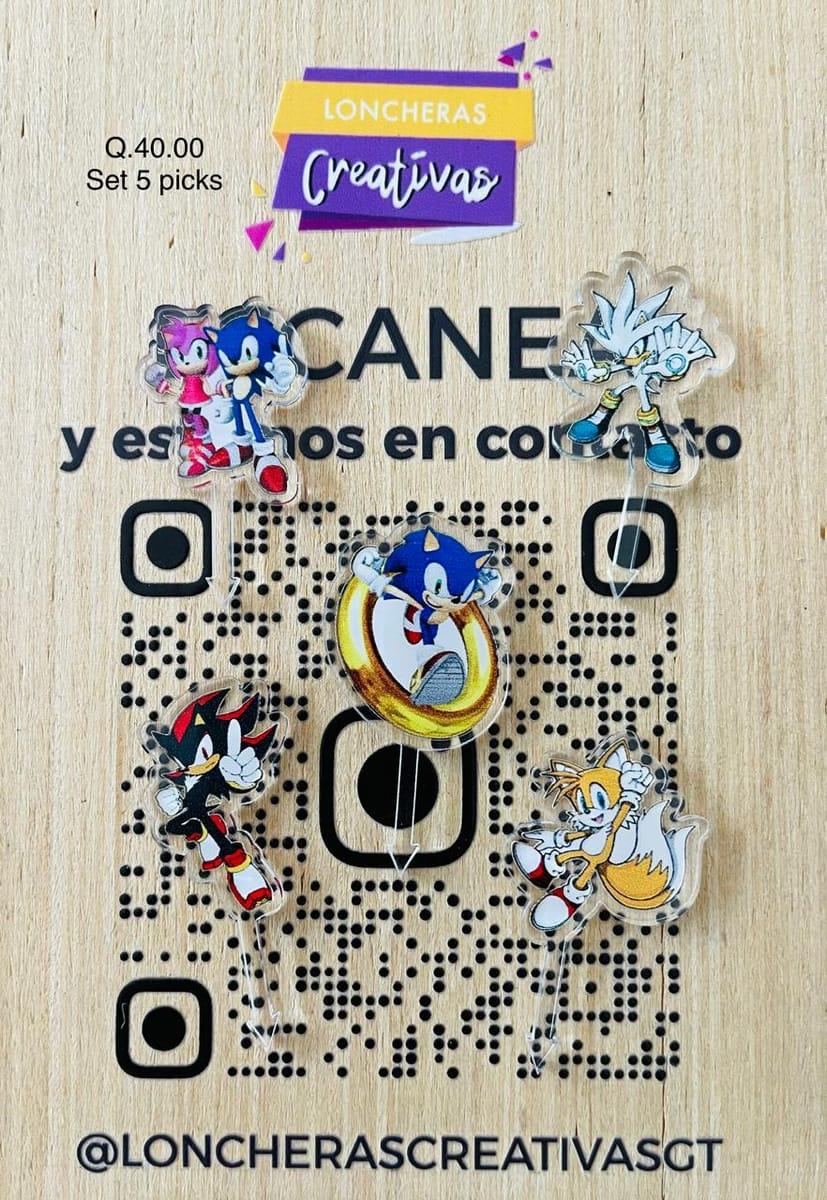 Picks acrílicos Sonic 2