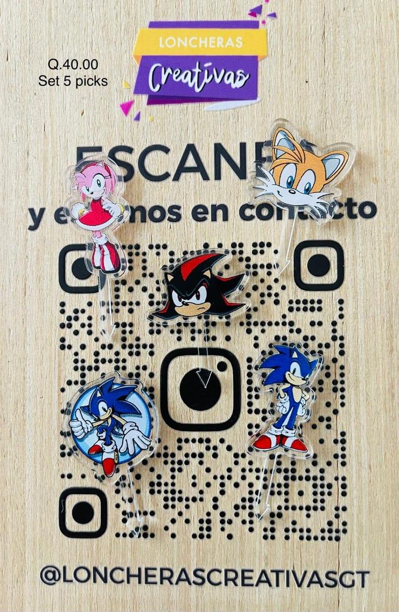Picks acrílicos Sonic 3