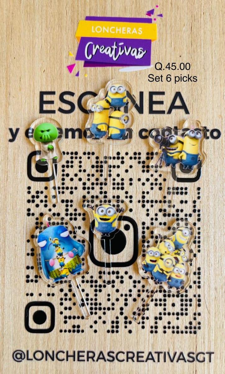 Picks acrílicos Minions