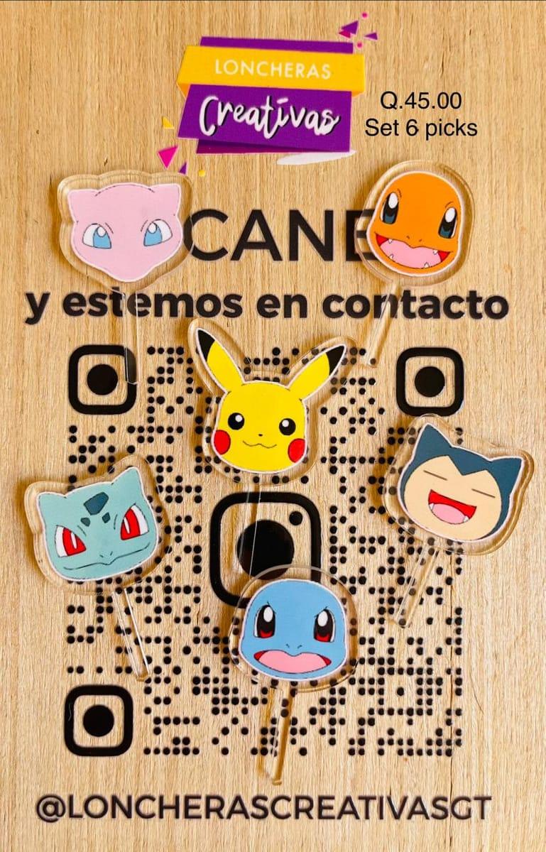 Picks acrílicos Pokémon