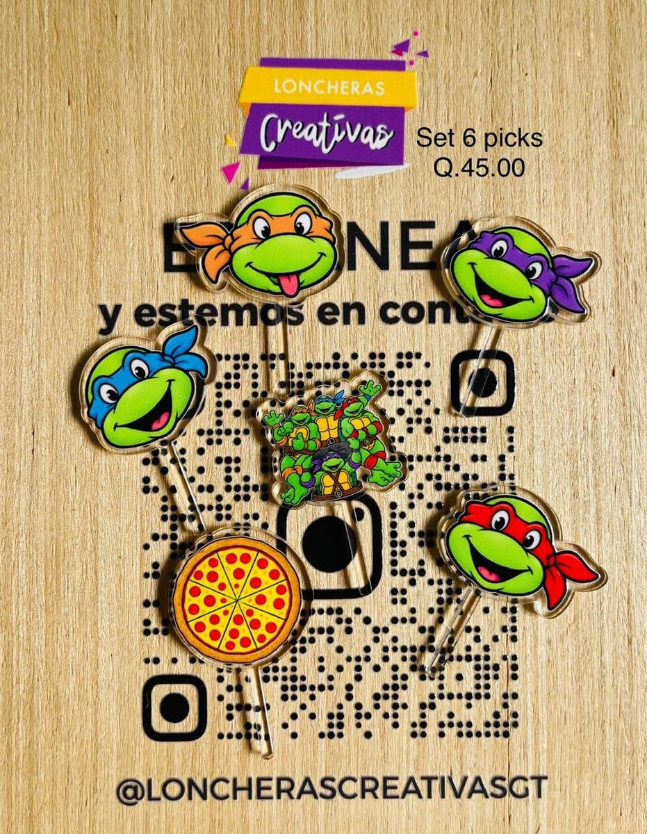 Picks acrílicos Tortugas Ninja