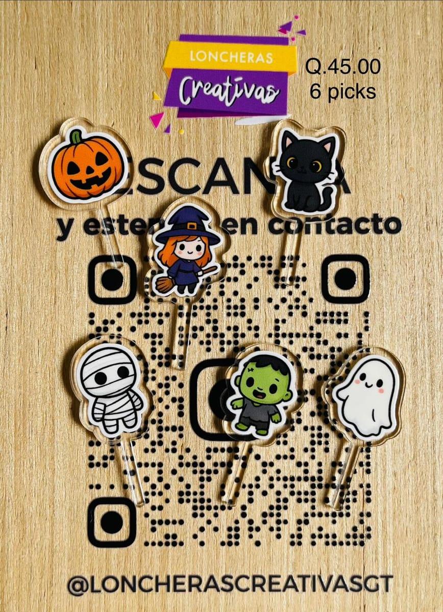 Picks acrílicos Halloween