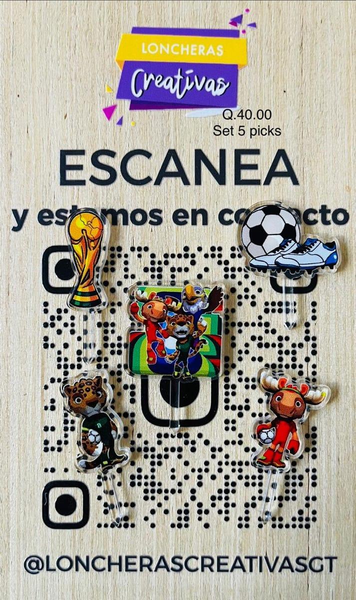 Picks acrílicos Fútbol