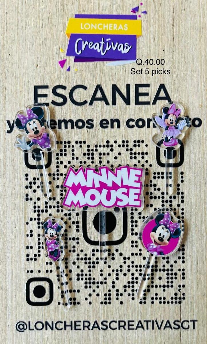 Picks acrílicos Minnie Mouse 2