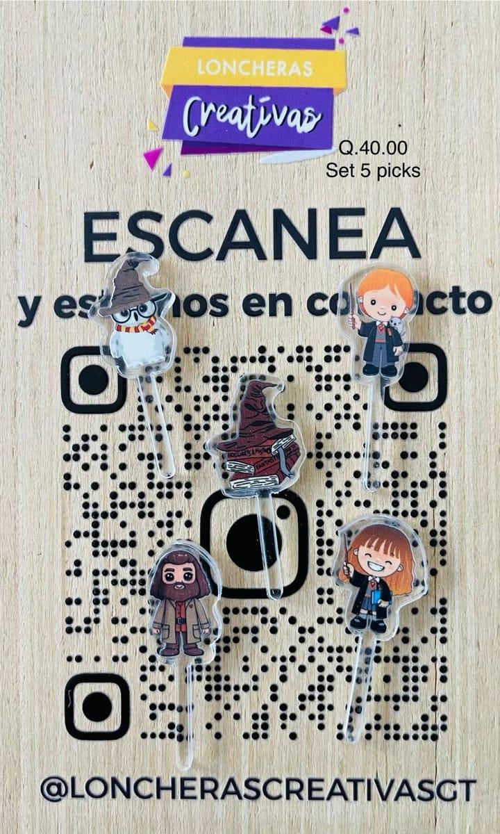 Picks acrílicos Harry Potter