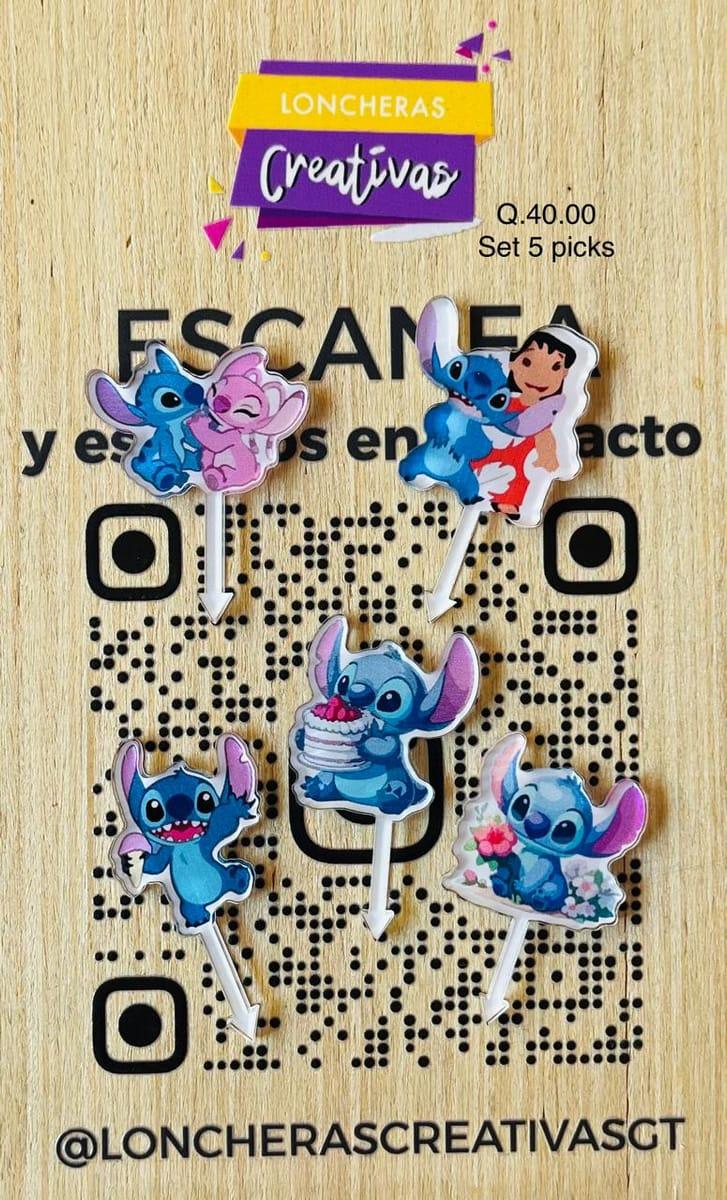 Picks acrílicos Stitch 2