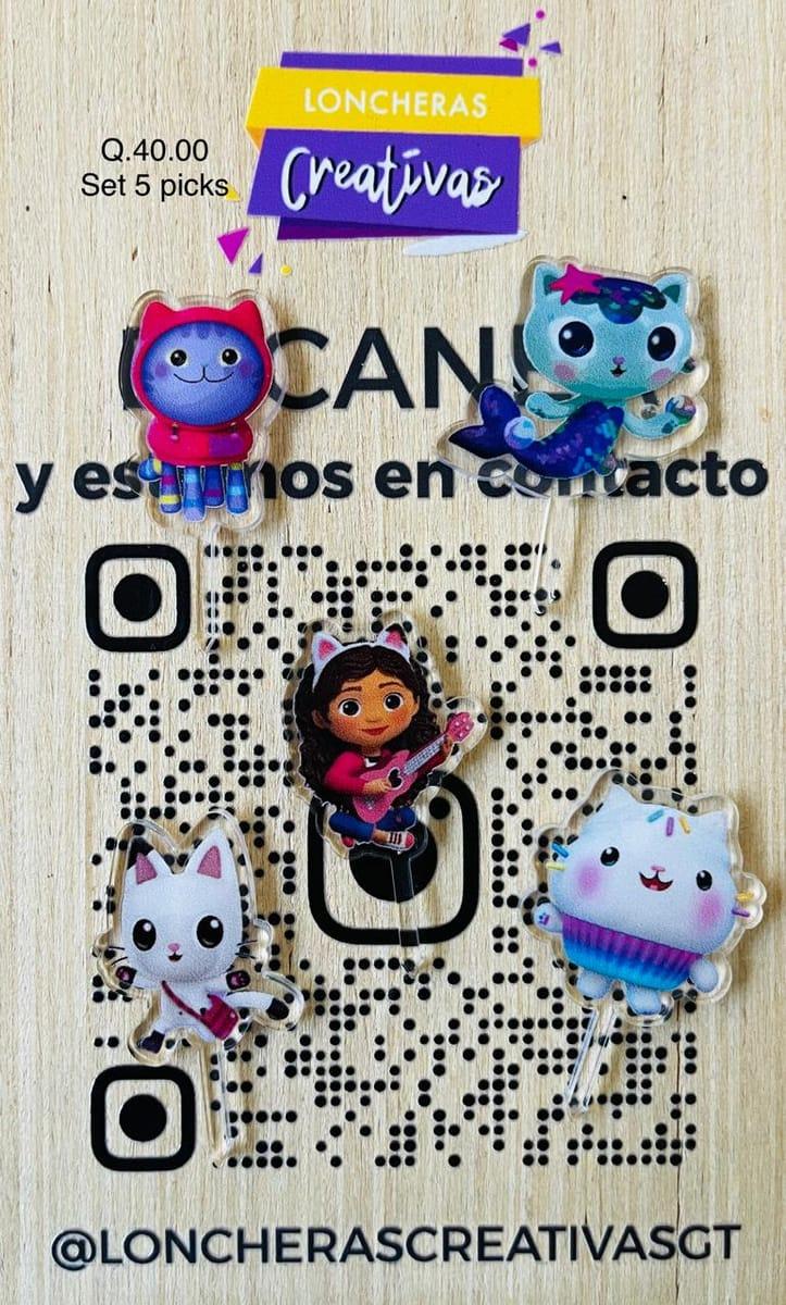 Picks acrílicos La casa de muñecas de Gabby