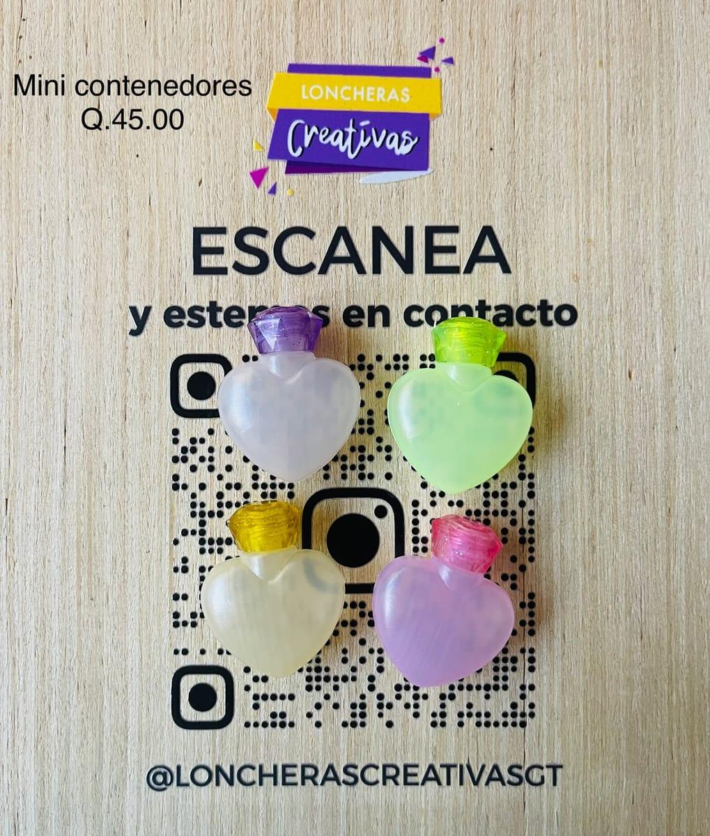 Mini contenedores corazón