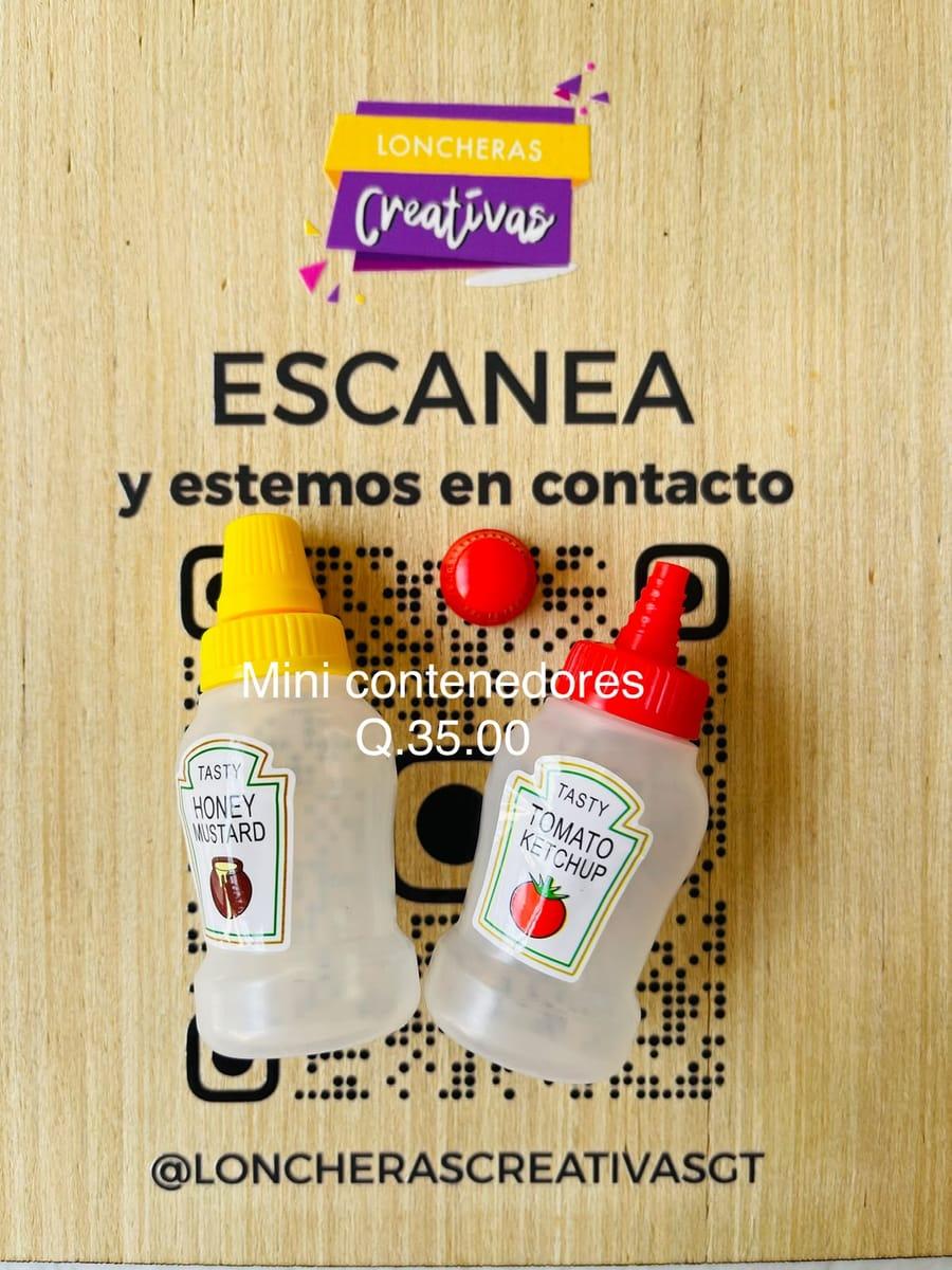 Botellitas ketchup y mostaza