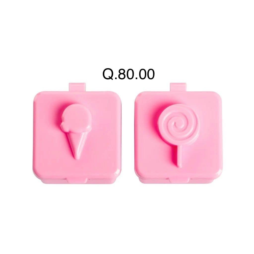 Cajitas helado y paleta rosadas