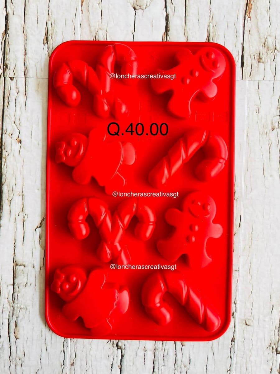 Molde bastones navideños