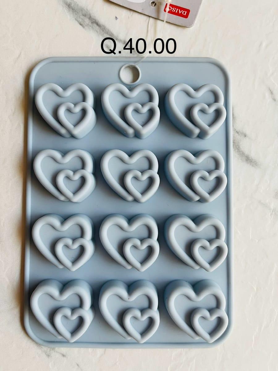 Molde corazones dobles