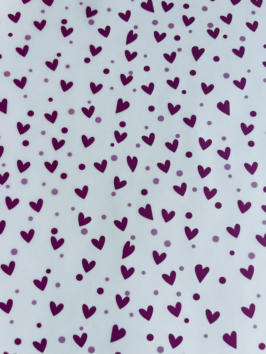 Papel mantequilla Corazones morados