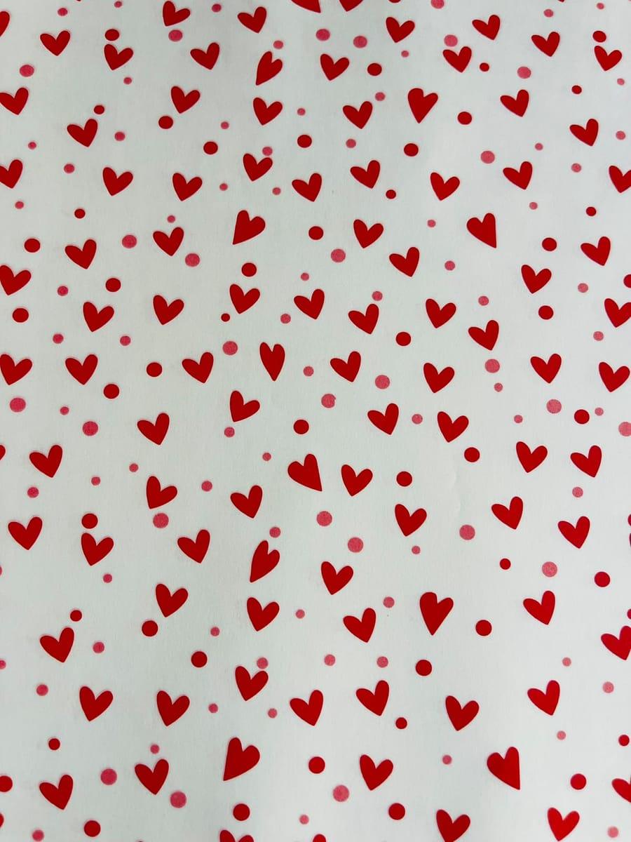 Papel mantequilla Corazones rojos