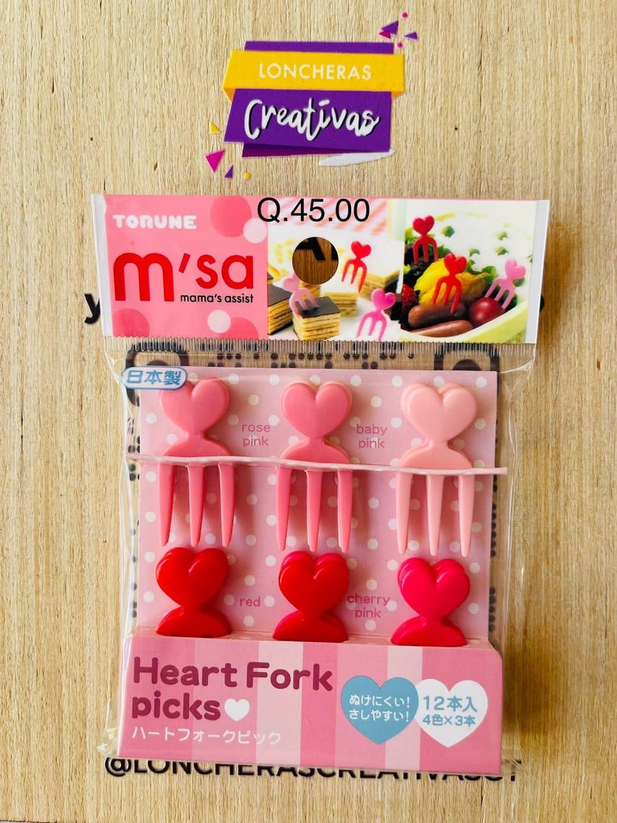 Picks tenedores de corazón