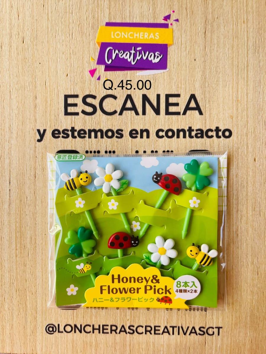 Picks de abejas y flores