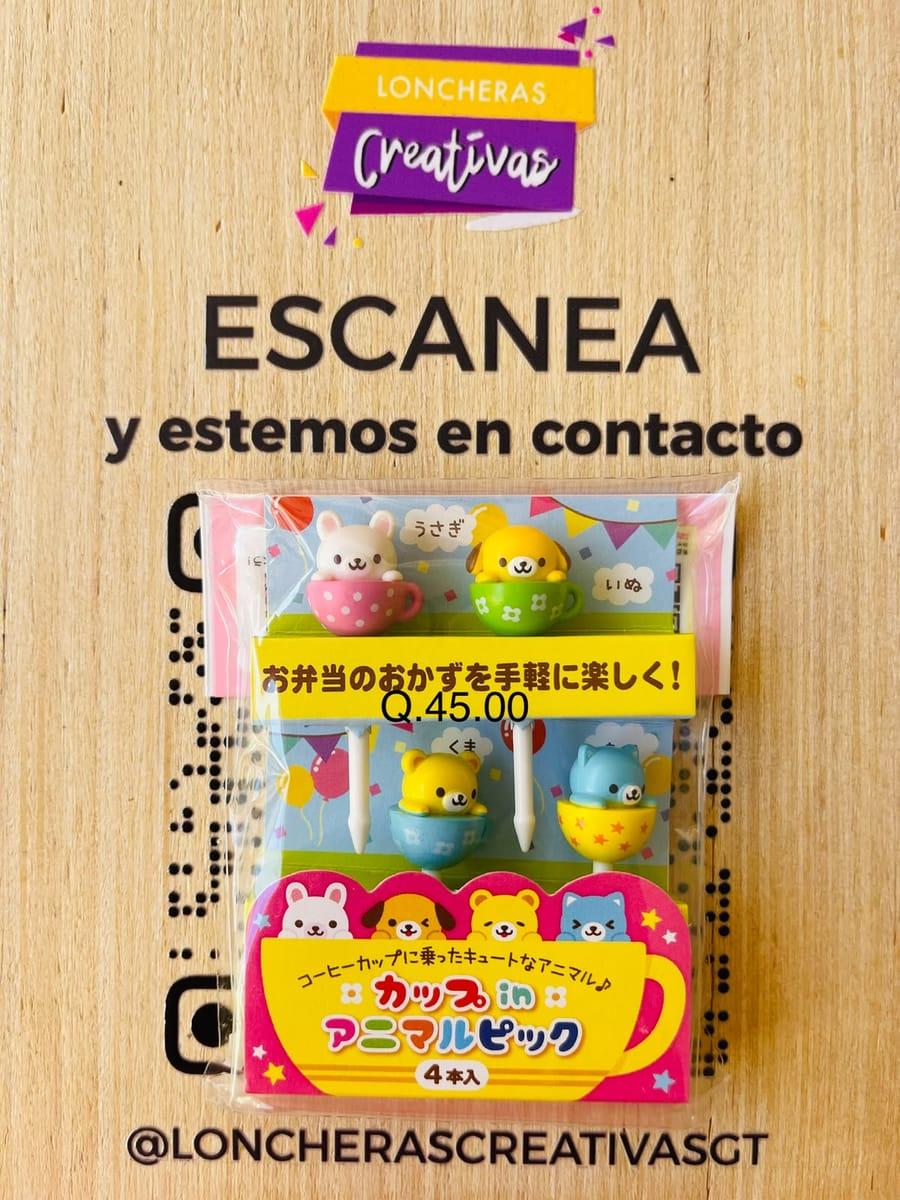 Picks de animalitos en tazas
